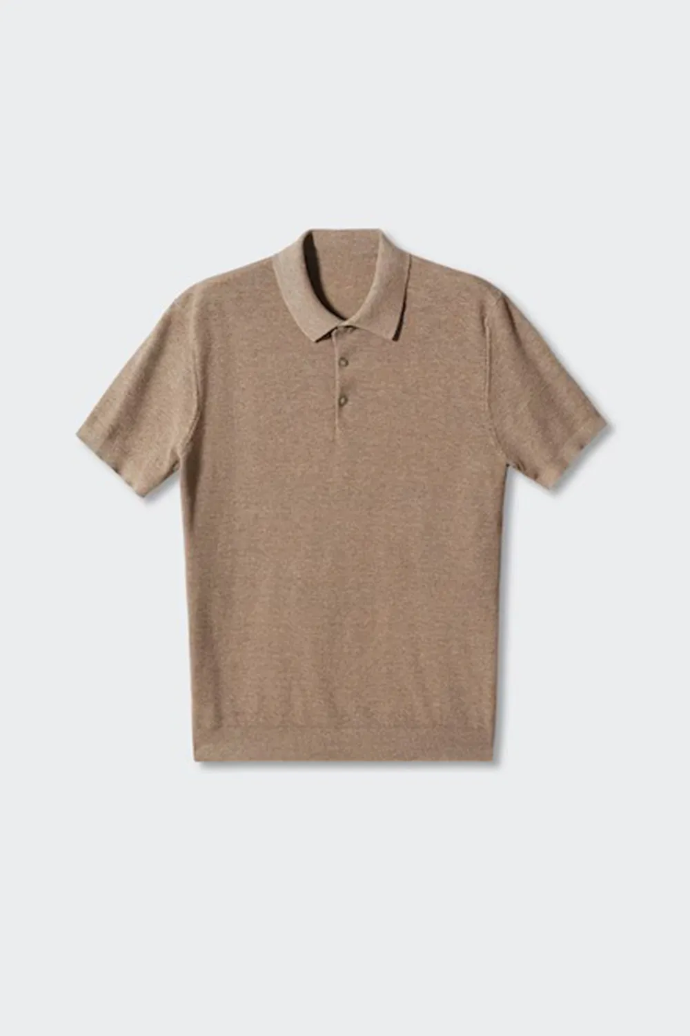 Knit cotton polo shirt