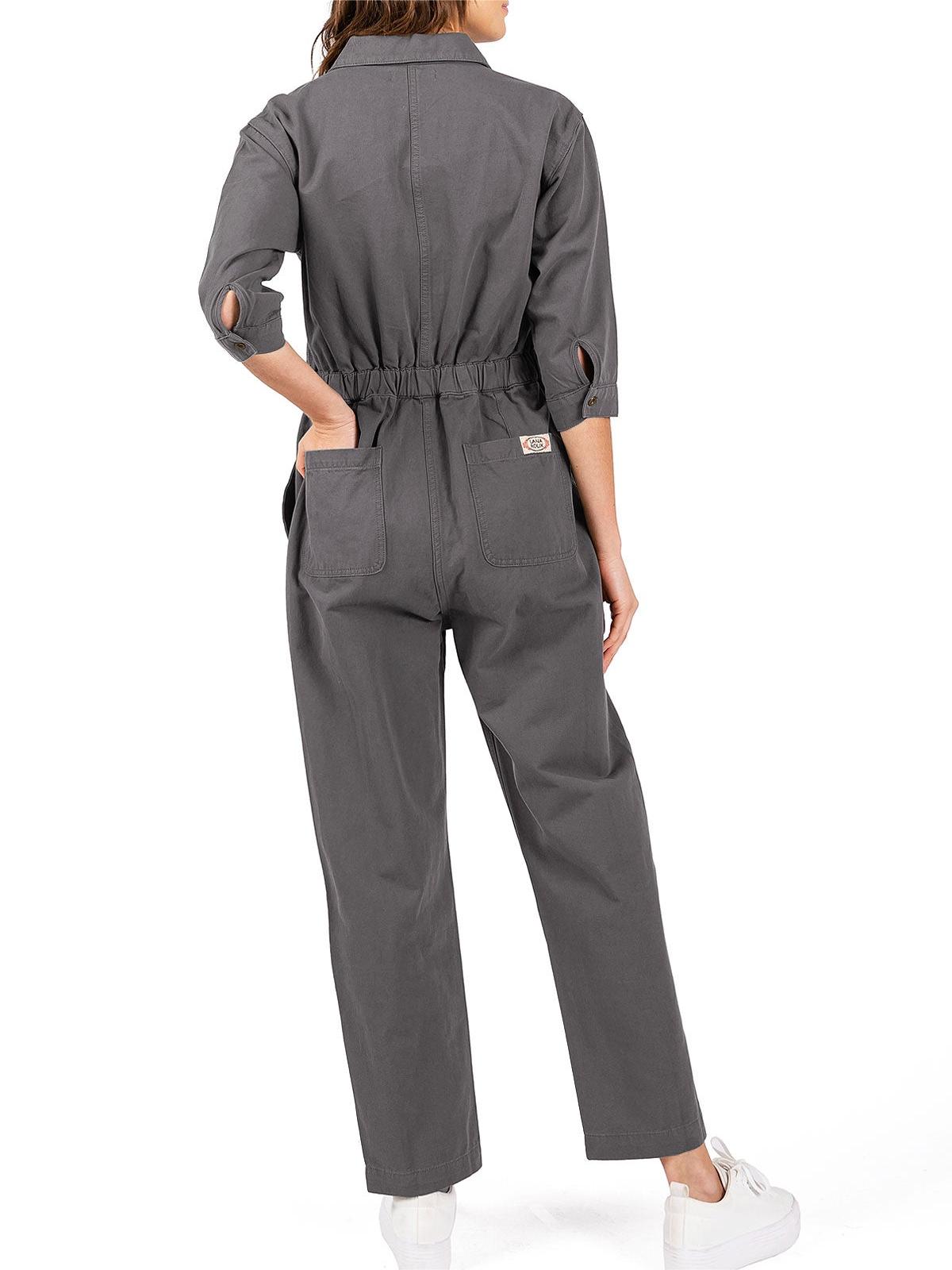 Lana Roux Coverall Aviator Jumpsuit