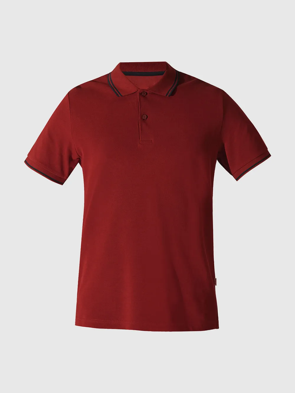 Red Embroidered Organic Cotton Polo