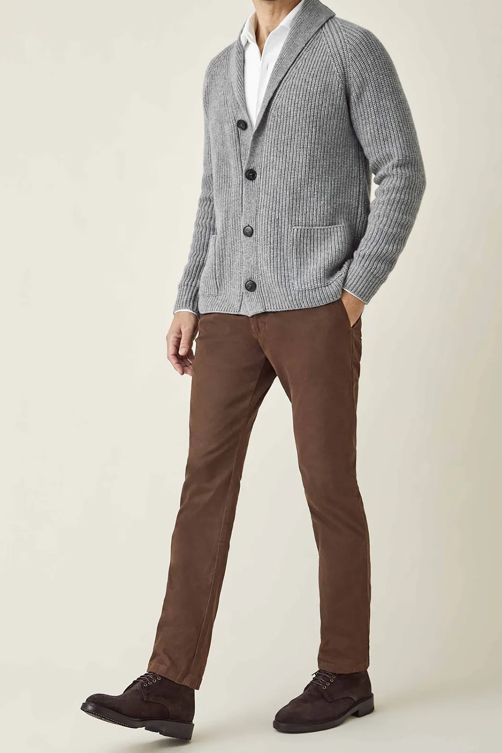 V-Neck Casual Style Shawl Cardigan