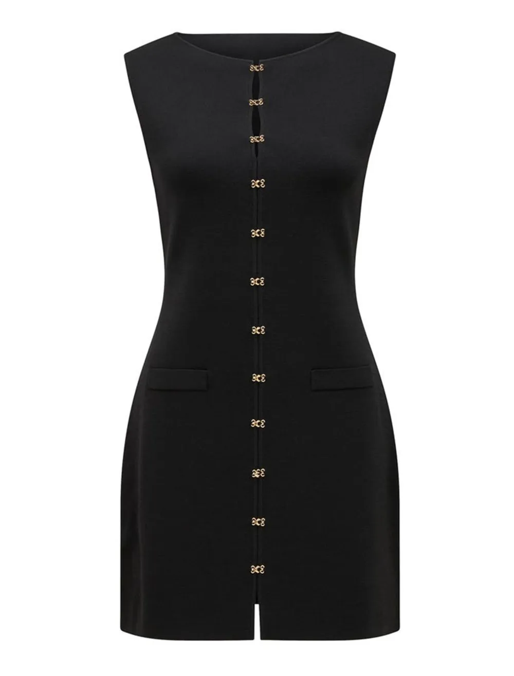 Mimi Hook and Eye Detail Mini Dress