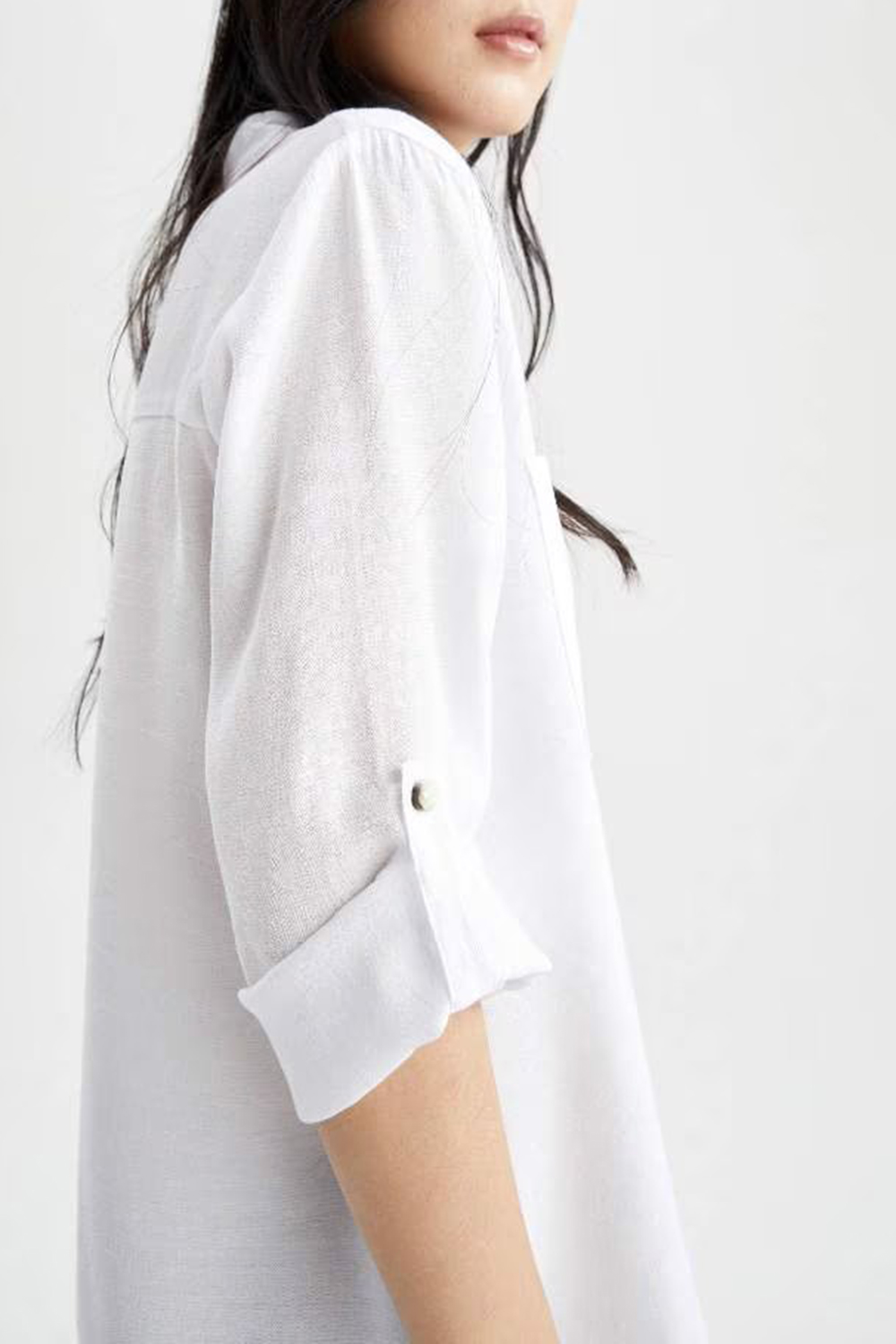 Long Sleeve Pocket Detail Shirt Tunic