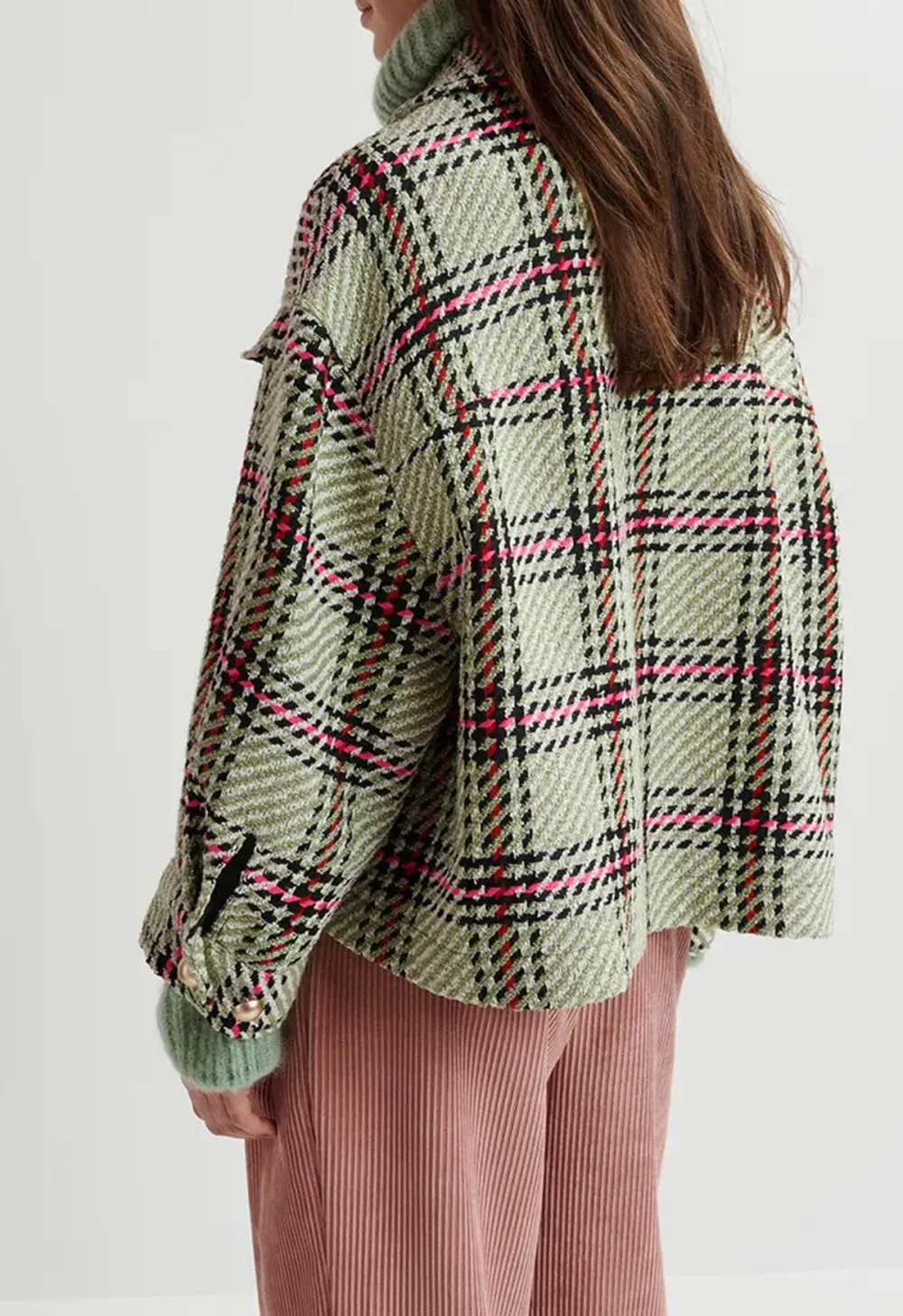 Plaid Stylish Loose Jacket