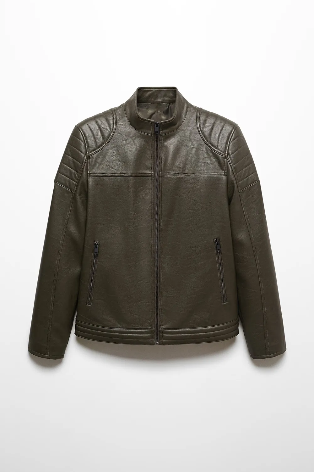 Nappa leather-effect jacket