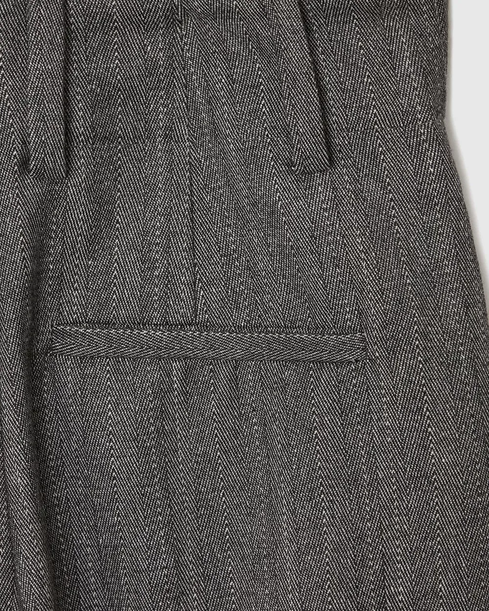 Herringbone Wool-Blend Trousers