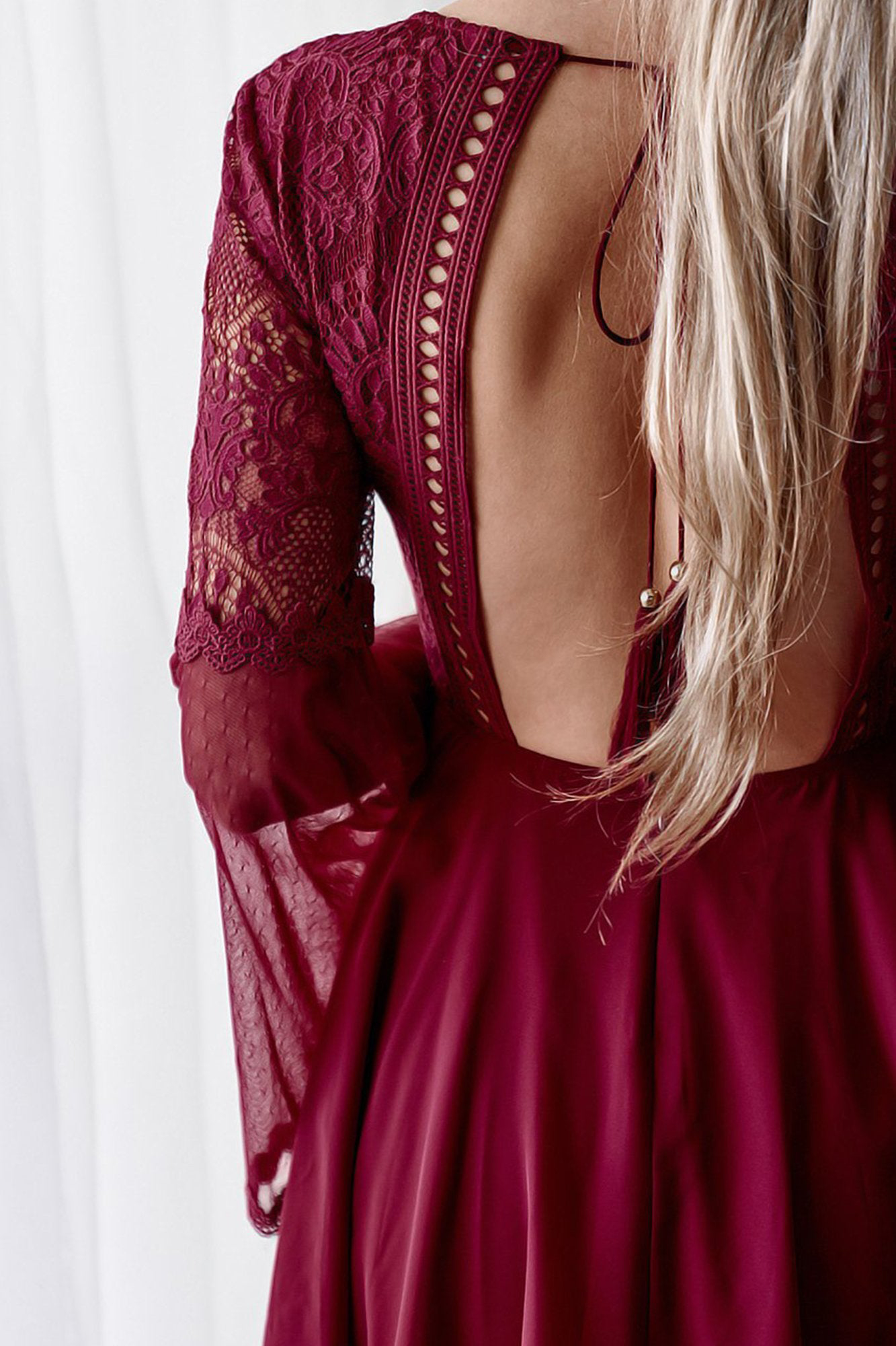 Bethany Dress (Wine) - PRE ORDER