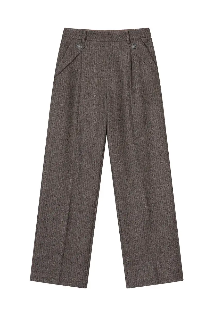 Reign Wool Pants - Brownstone