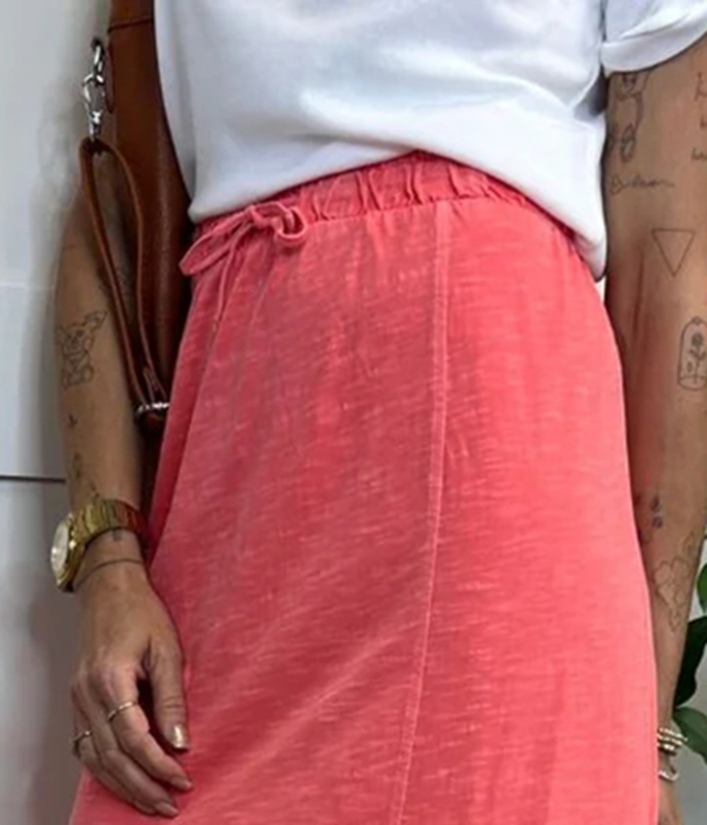 Coral Jersey Midaxi Skirt