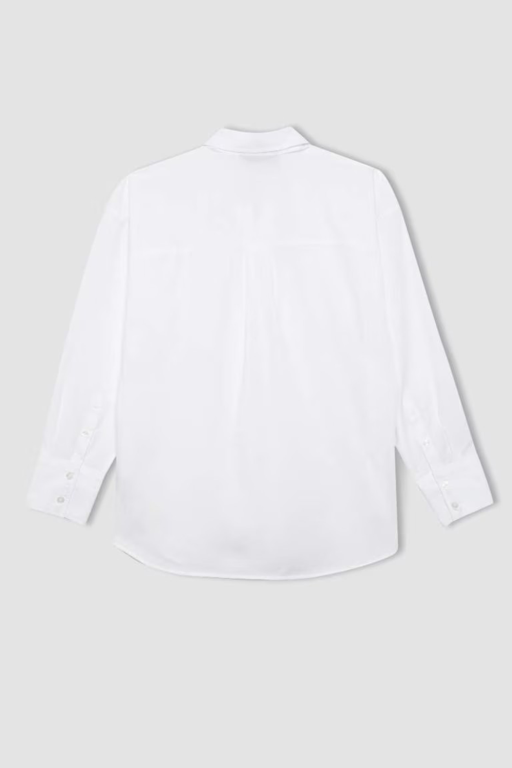 Oversize Fit Shirt Collar Poplin Long Sleeve Shirt