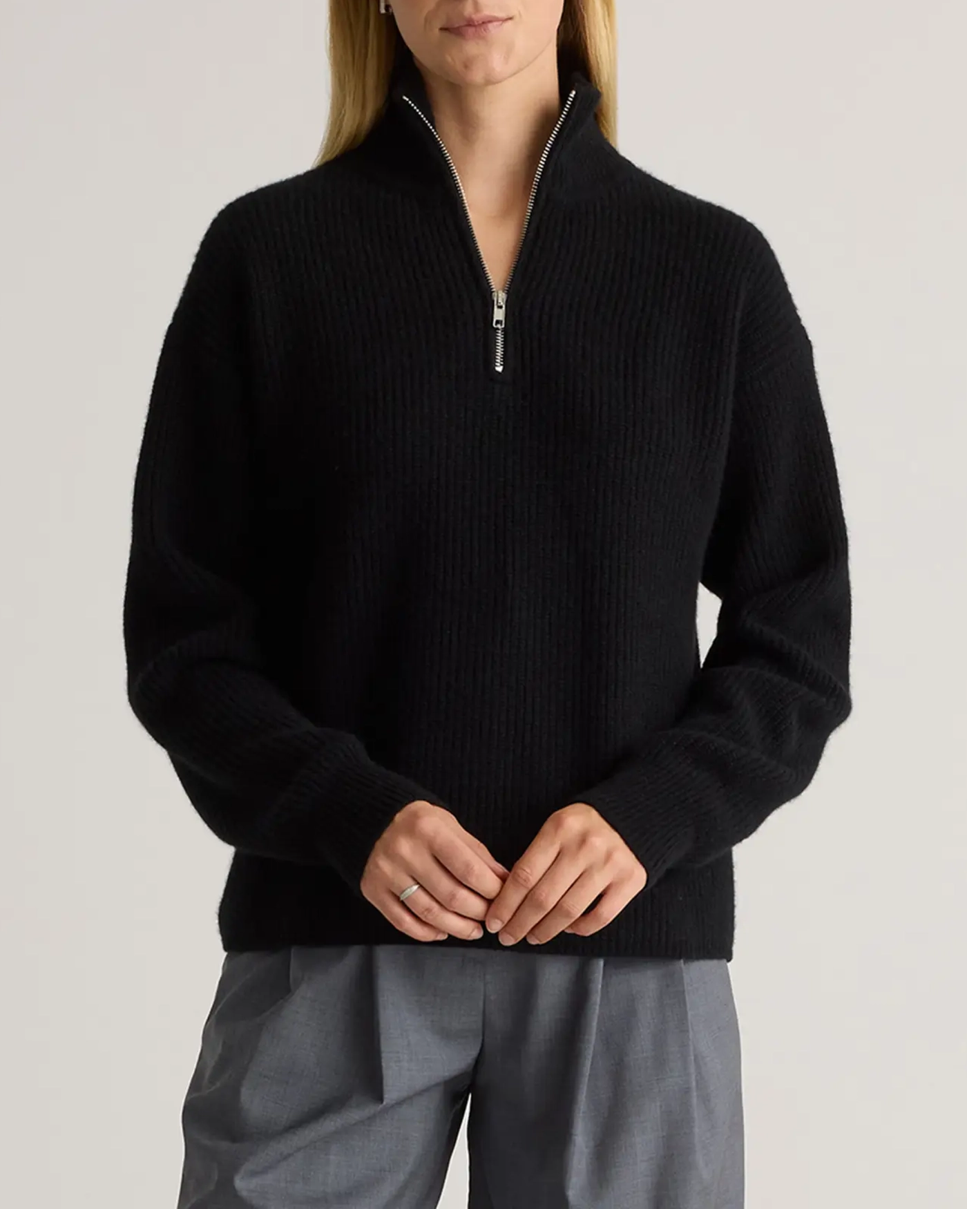 Thick Fisherman Quarter Zip Sweater