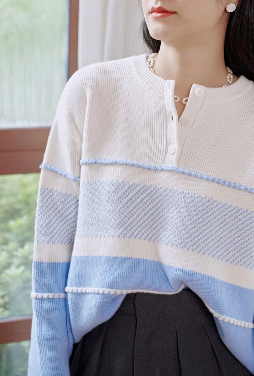 Evelyn Sweater - Dusty Blue