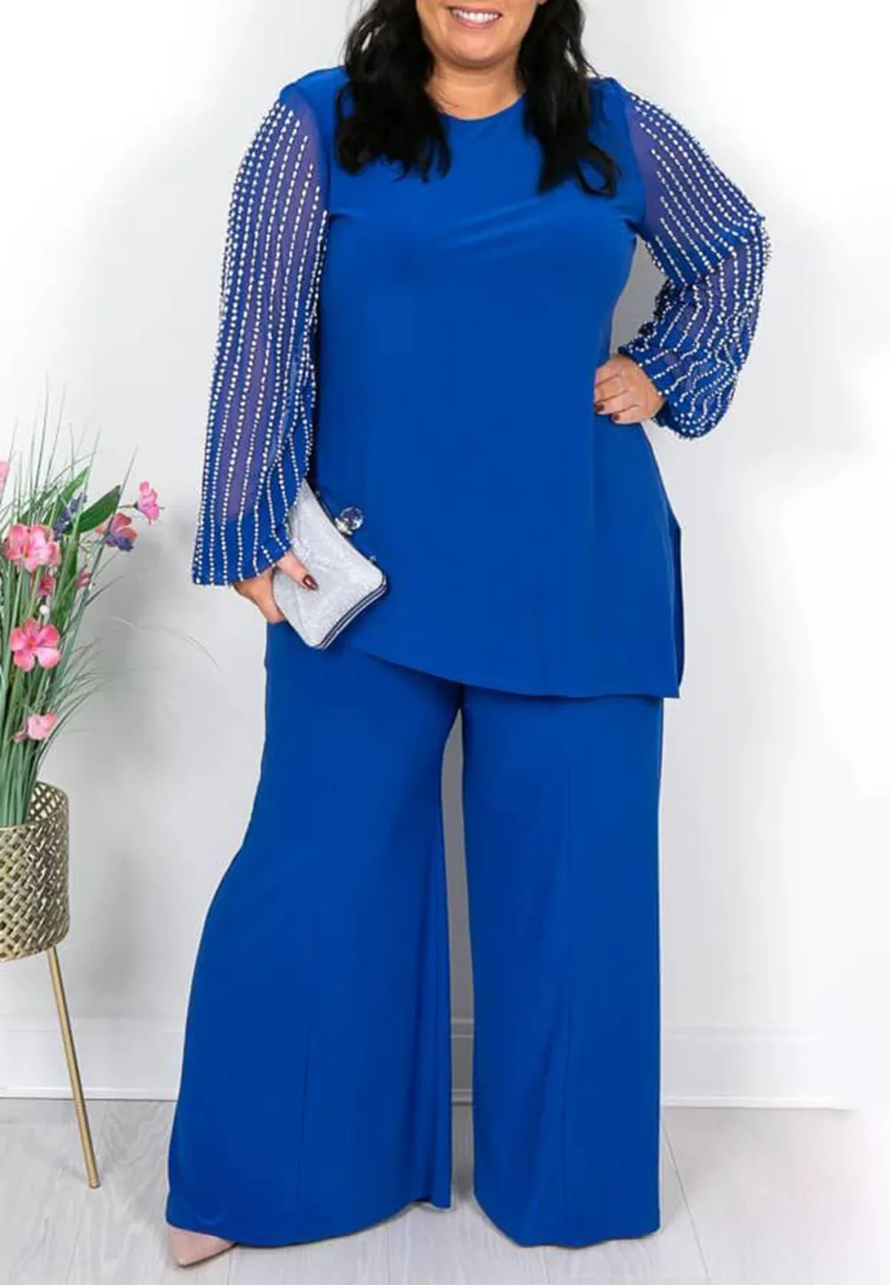 Royal Beaded Top and Trousers