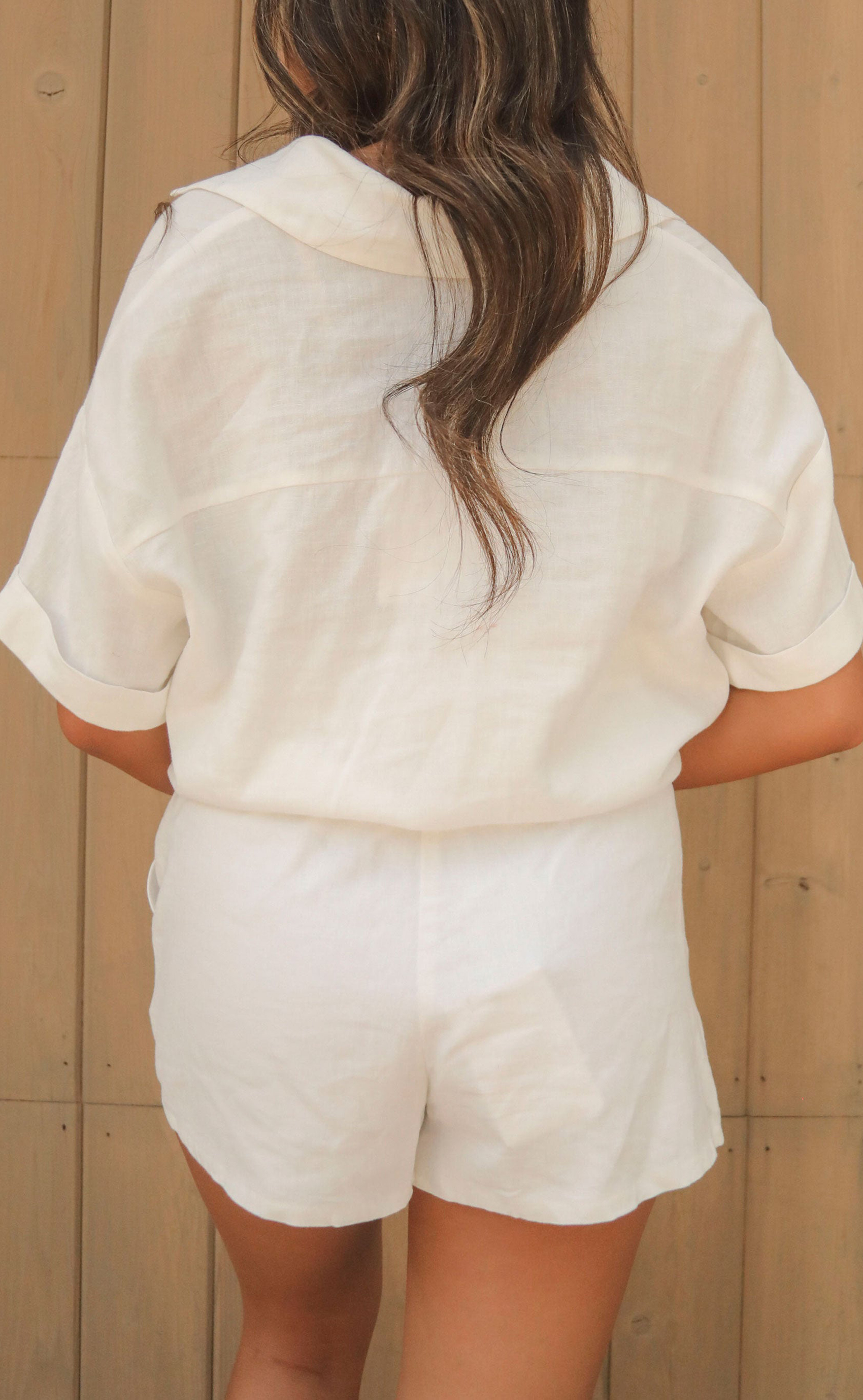 Show Me Your Mumu: Hendrix Shorts - White Linen