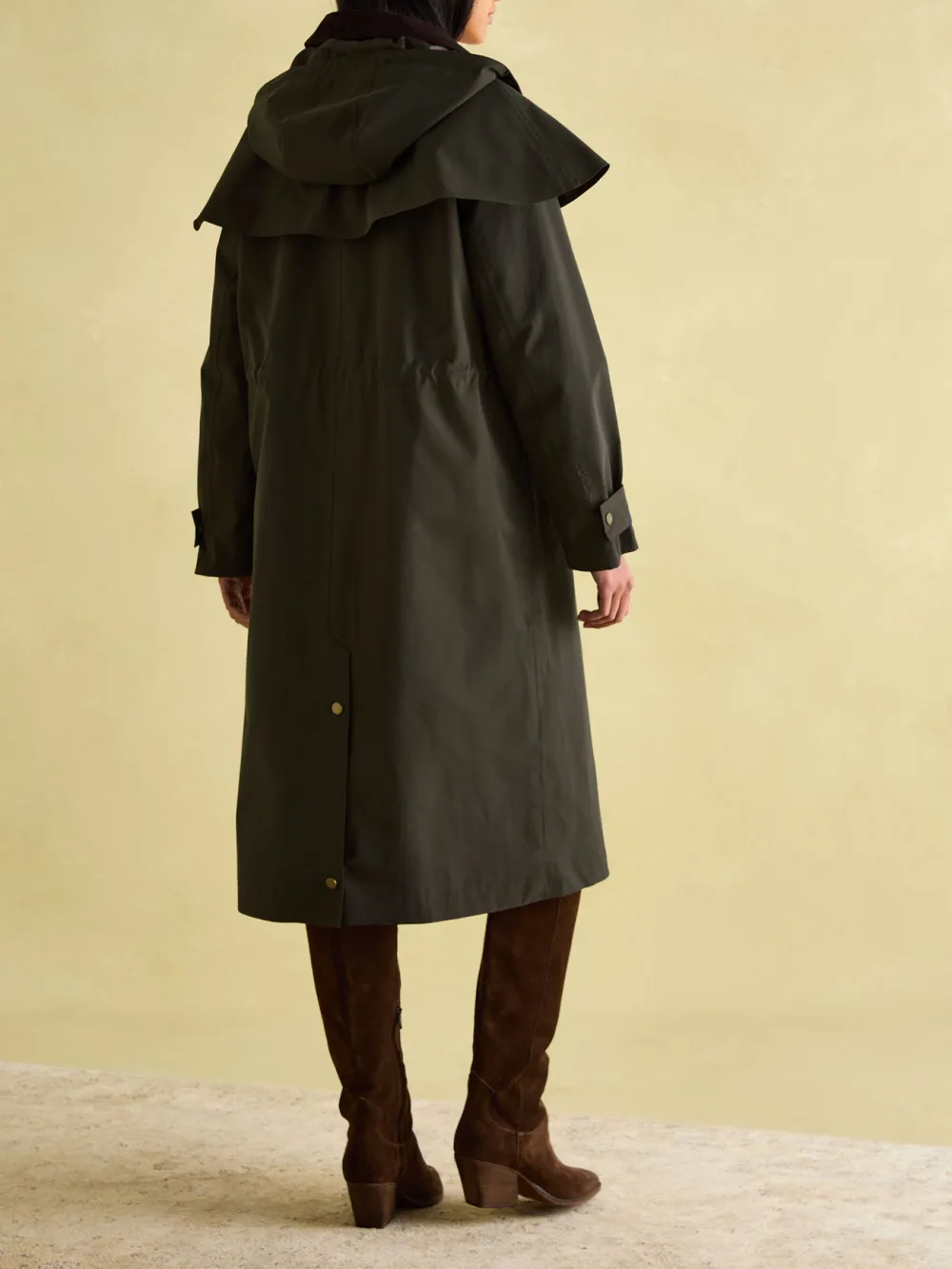 Highbridge Khaki Green Waterproof Longline Coat