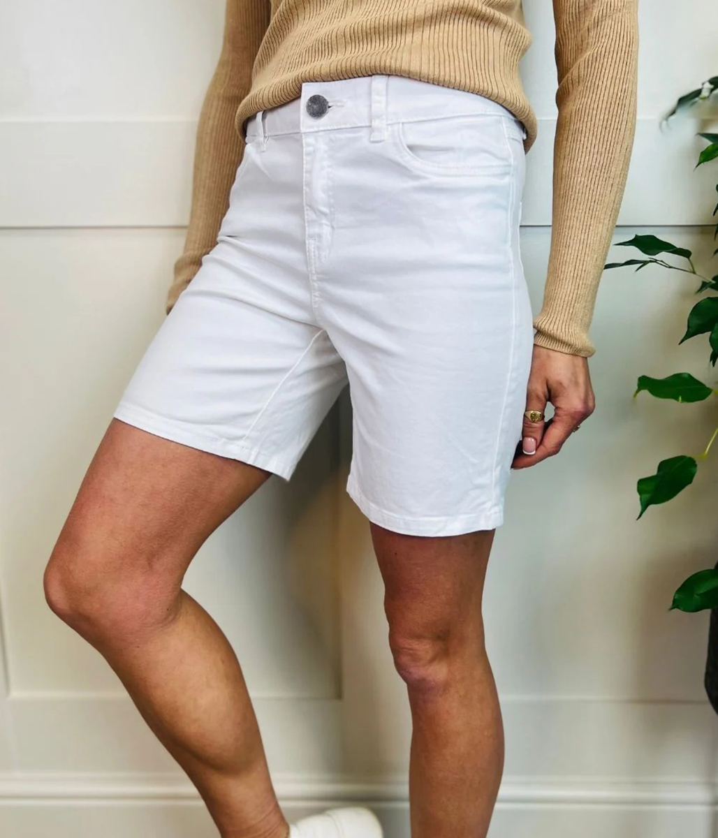 White Cotton Rich Shorts