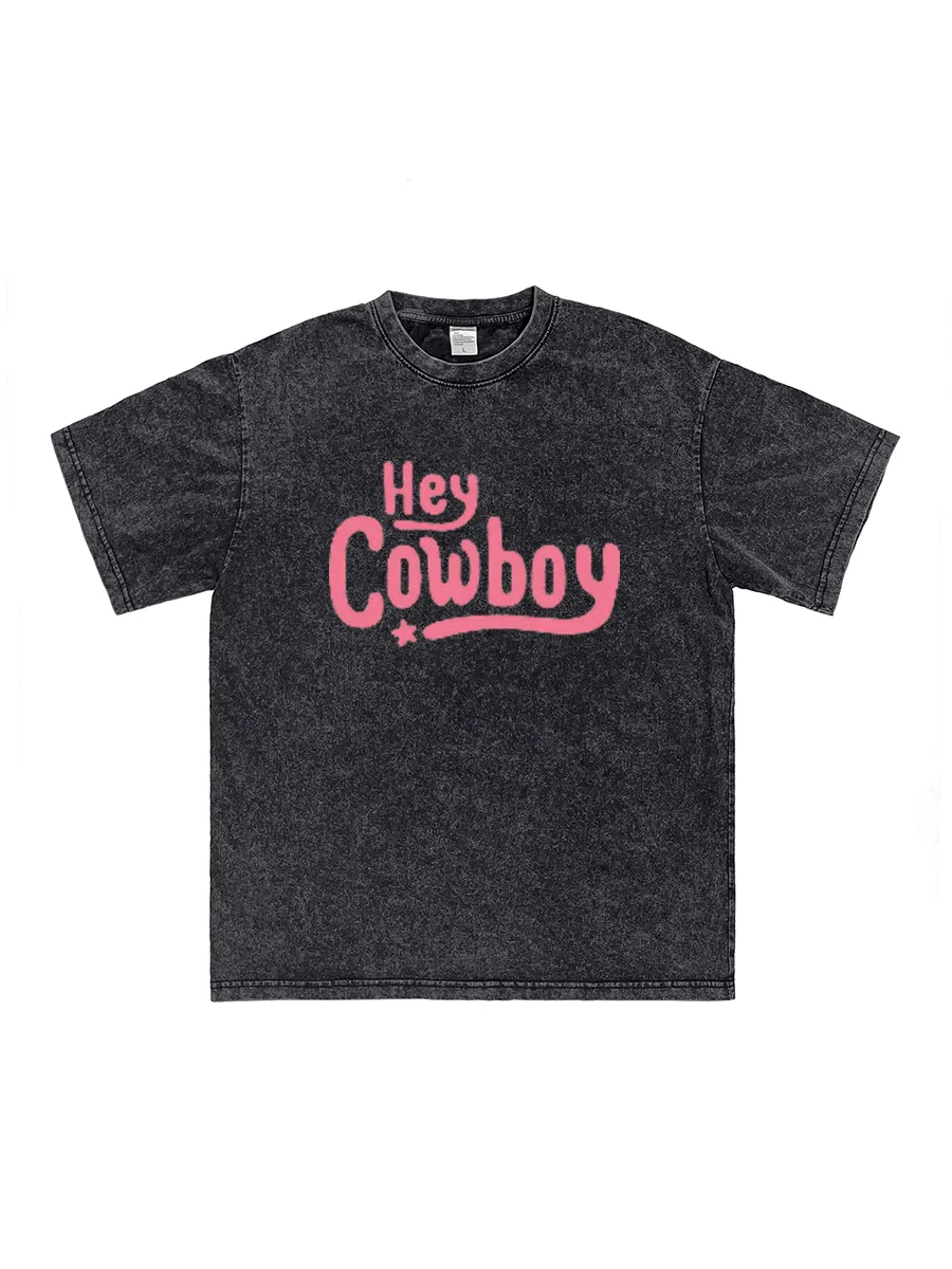 Retro Western Hey Cowboy T-shirt