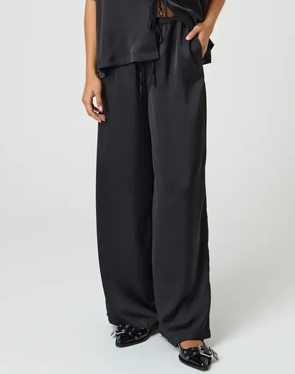 Satin Drawstring Pant