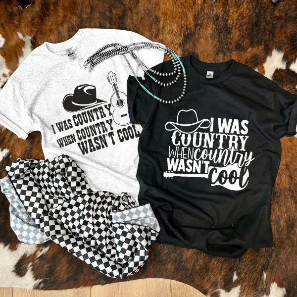 (2-Pack) I Was Country When Country Wasn't Cool T-shirt