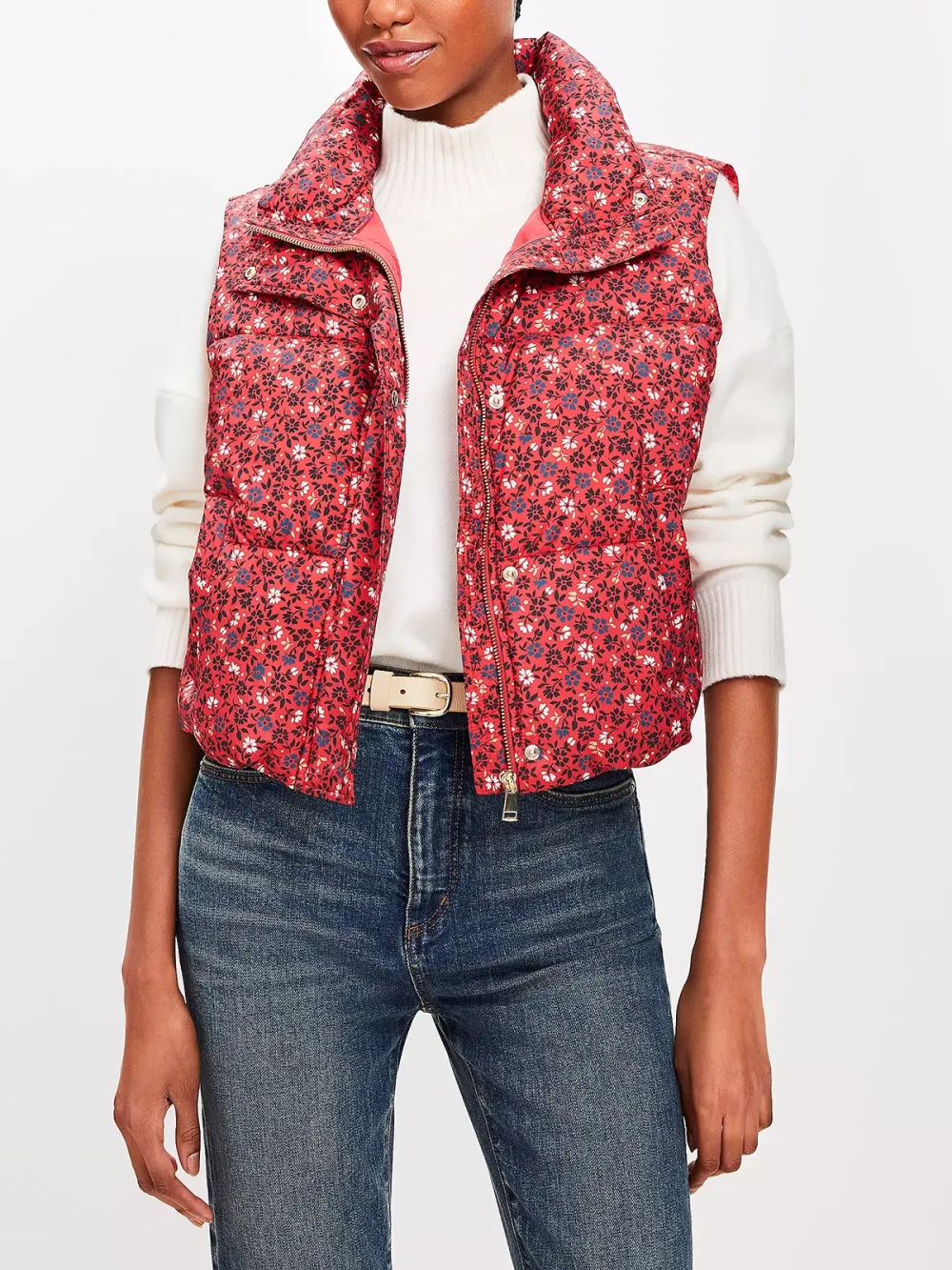 Floral Puffer Vest