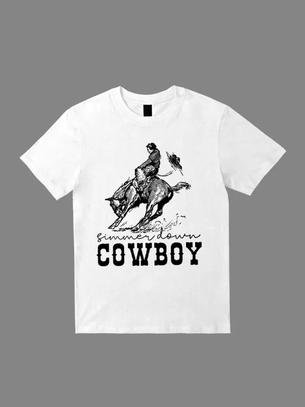 Cowboy to Death - Cowboy 90s Pattern T-shirt