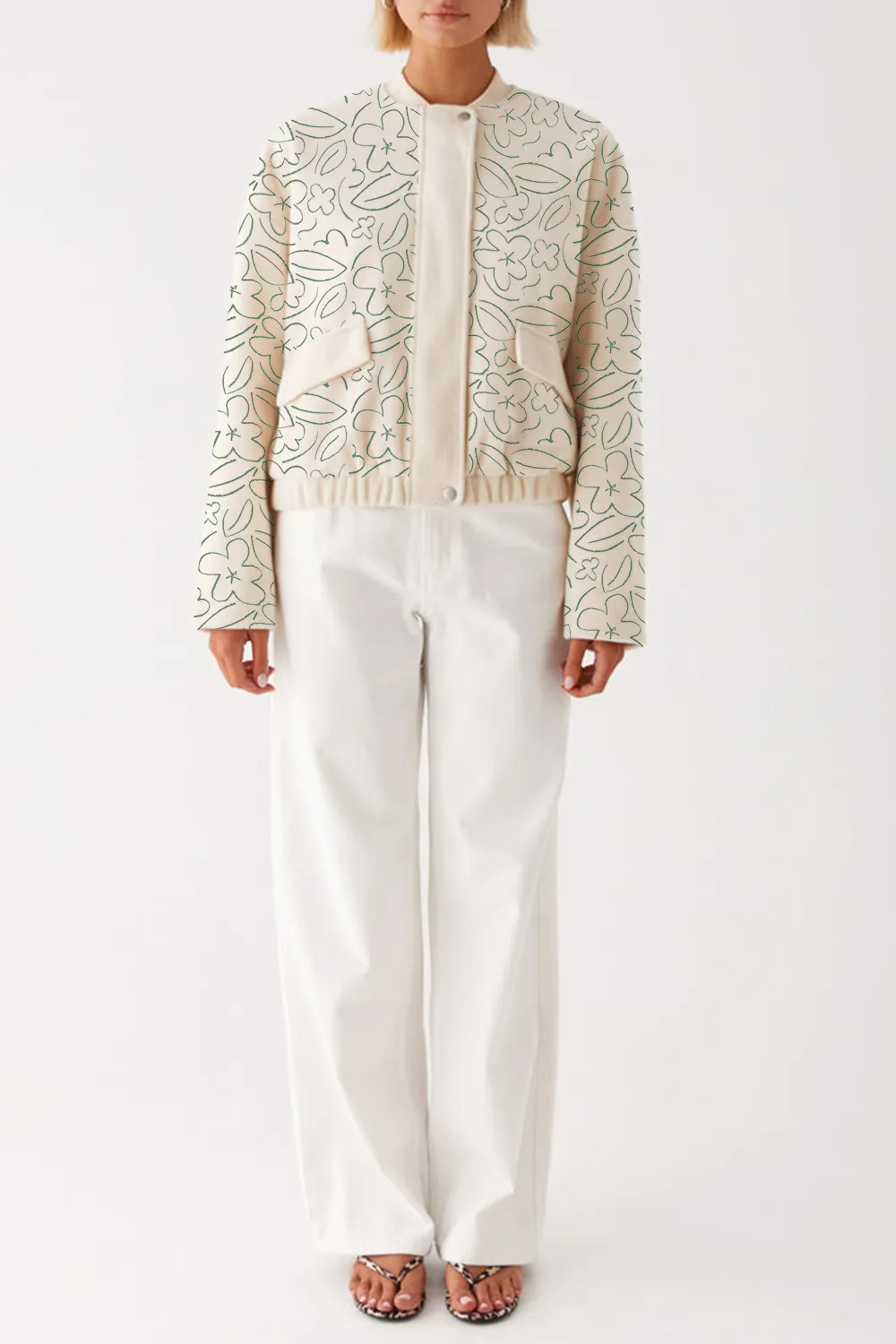 Cloudia Bomber Jacket - Ivory