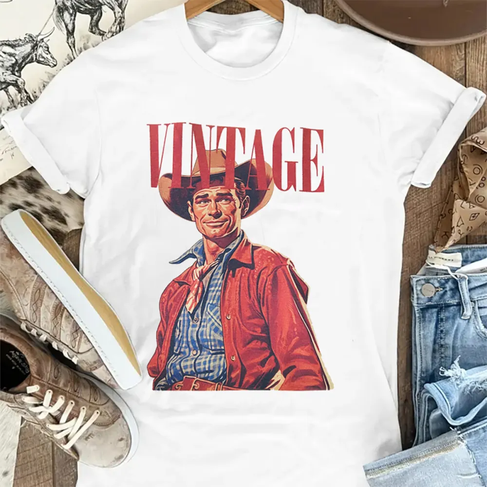 Vintage cowboy graphic T-shirt