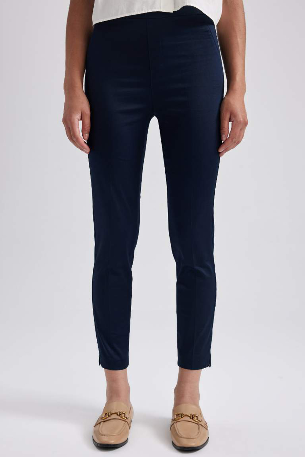 Valentina Sigaret Normal Waist Satin Trousers