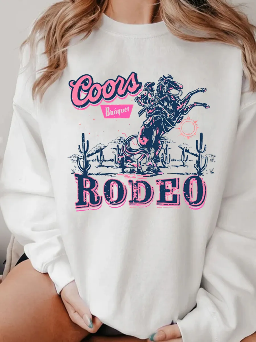 Pink Coors Banquet Rodeo sweatshirt