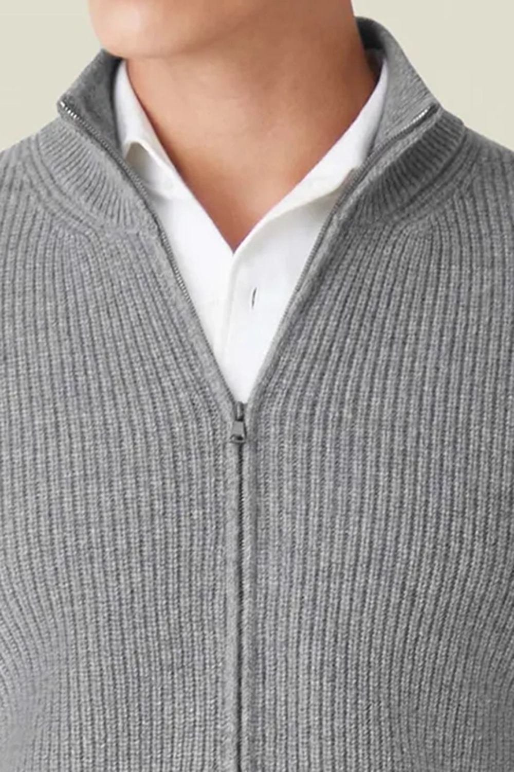 Premium Lanfranchi Zipper Cardigan