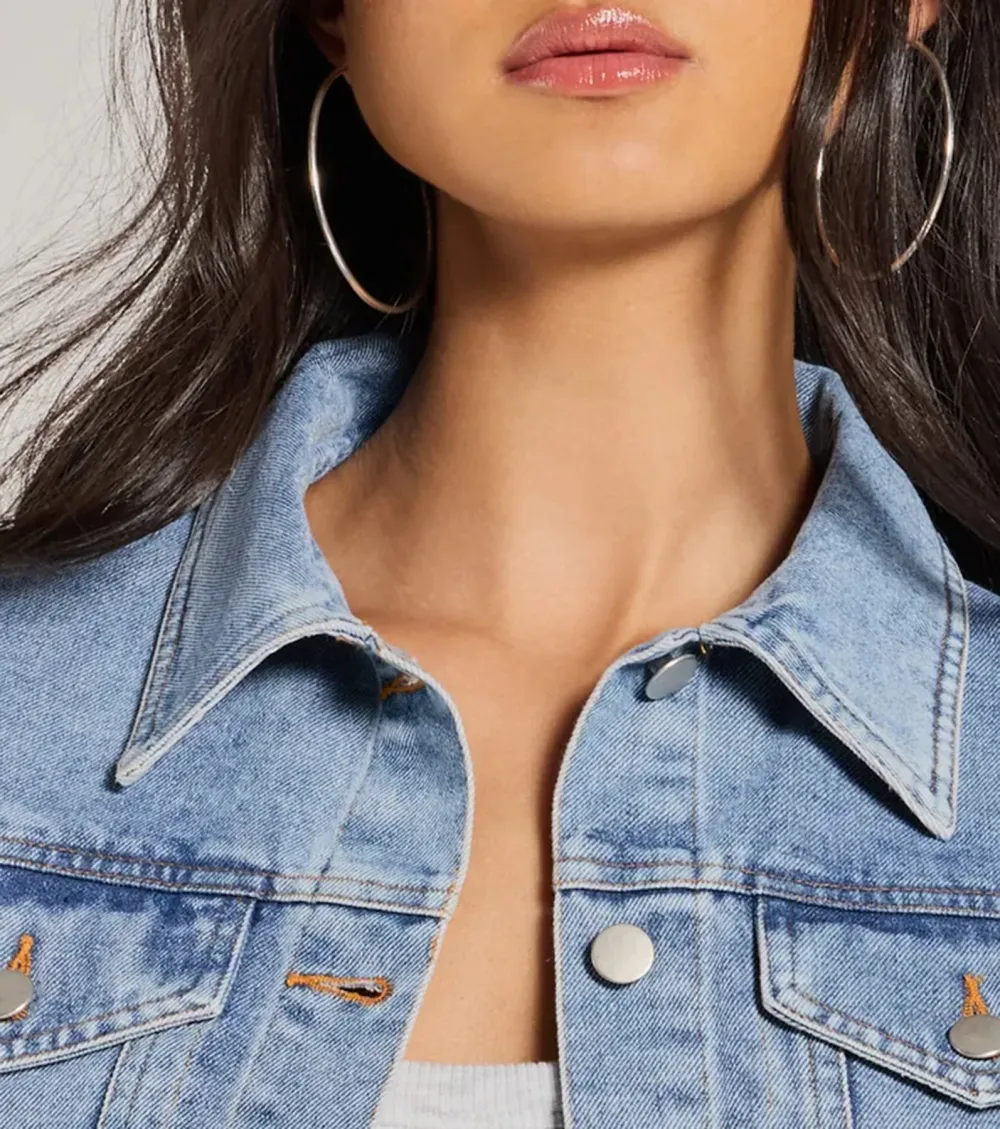 Cute Classic Button Up Crop Denim Jacket