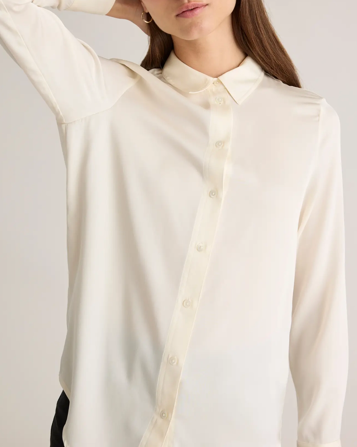 Button Front Regular Blouse