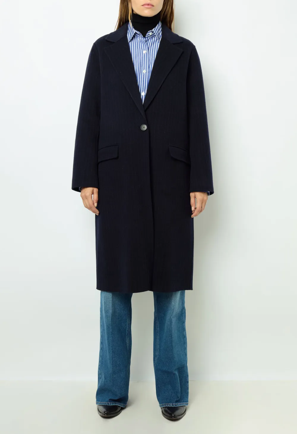 Navy Versatile Midi Coat