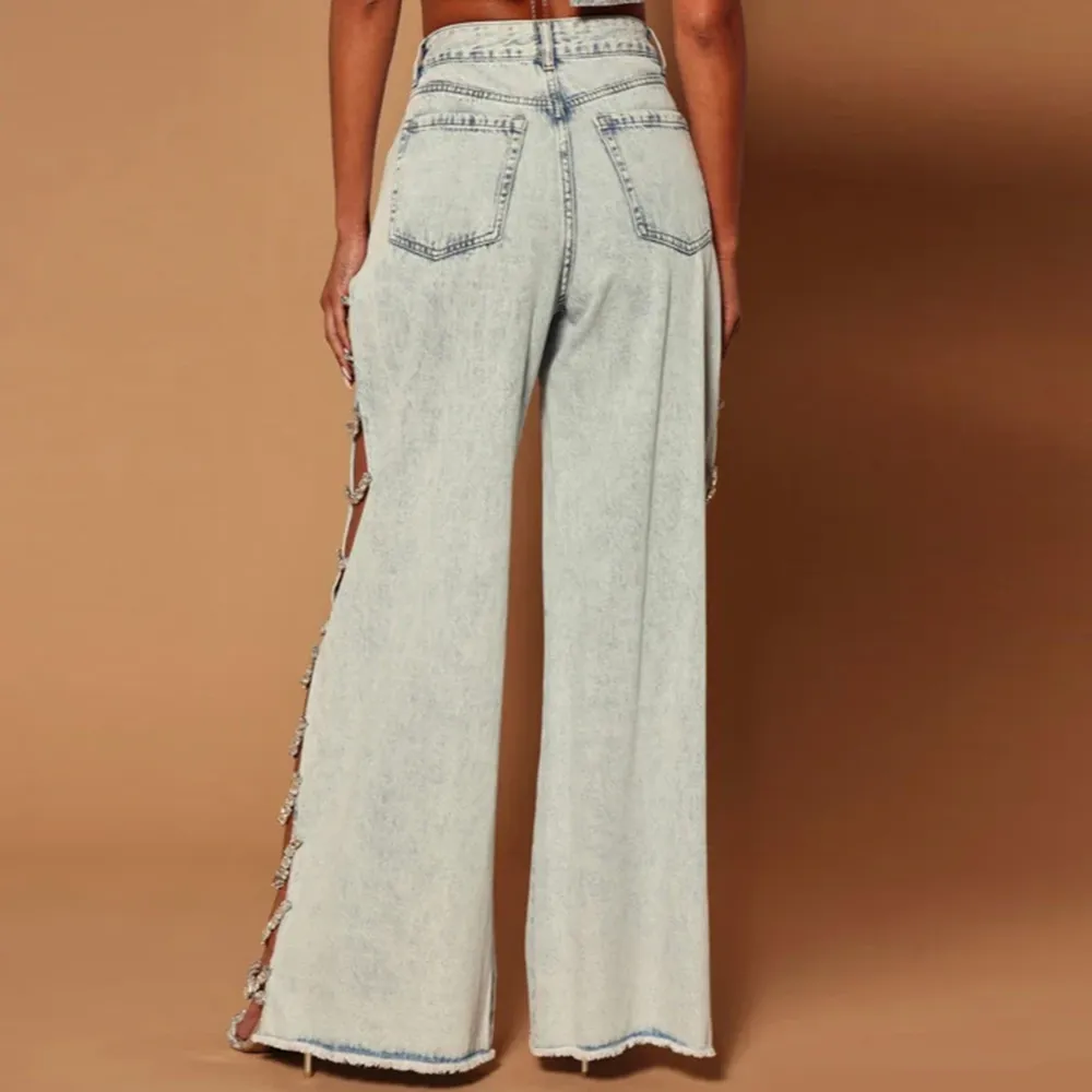 Euphoria Relaxed Diamond Embellished Jeans