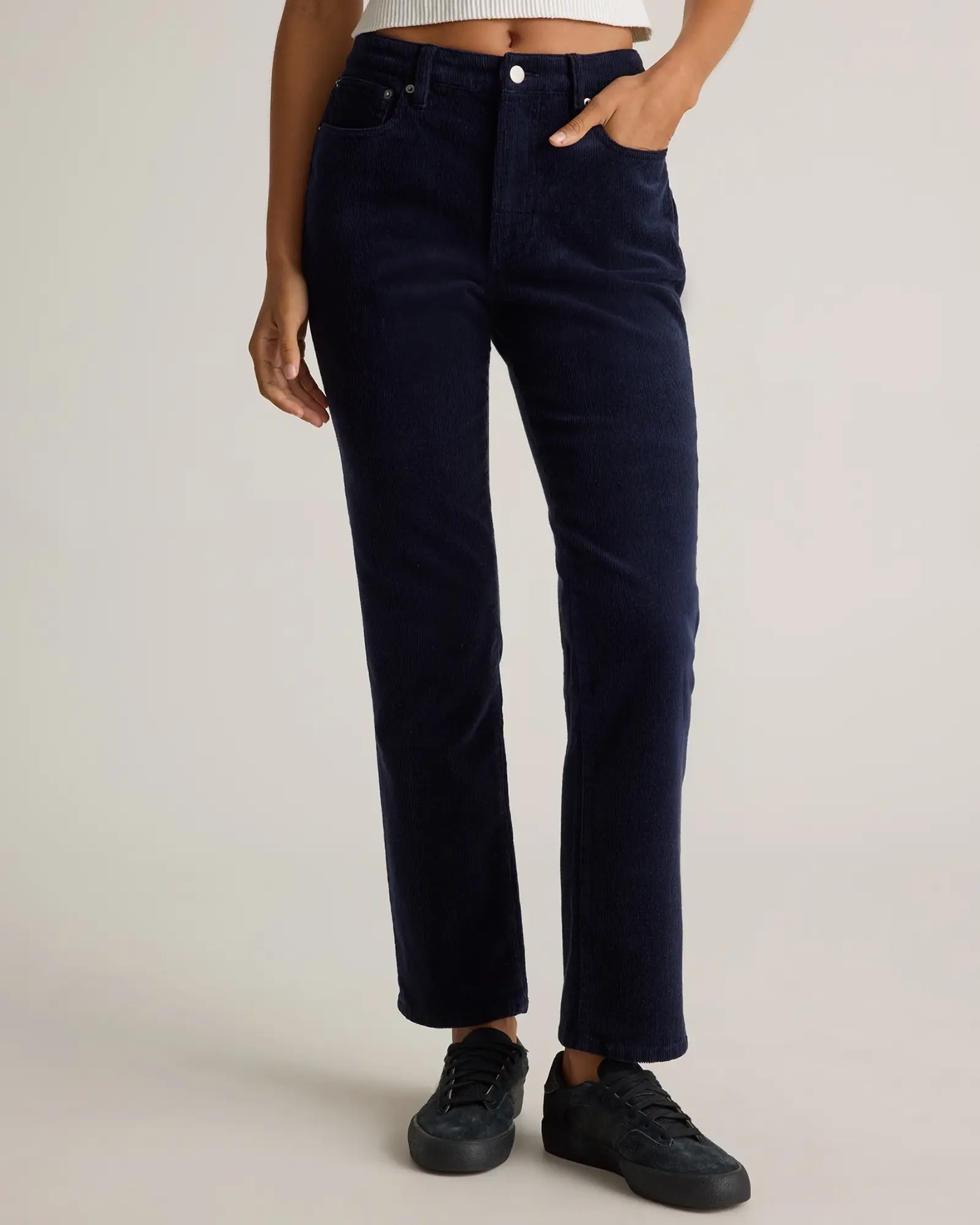 Organic Stretch Corduroy Straight Leg Pants