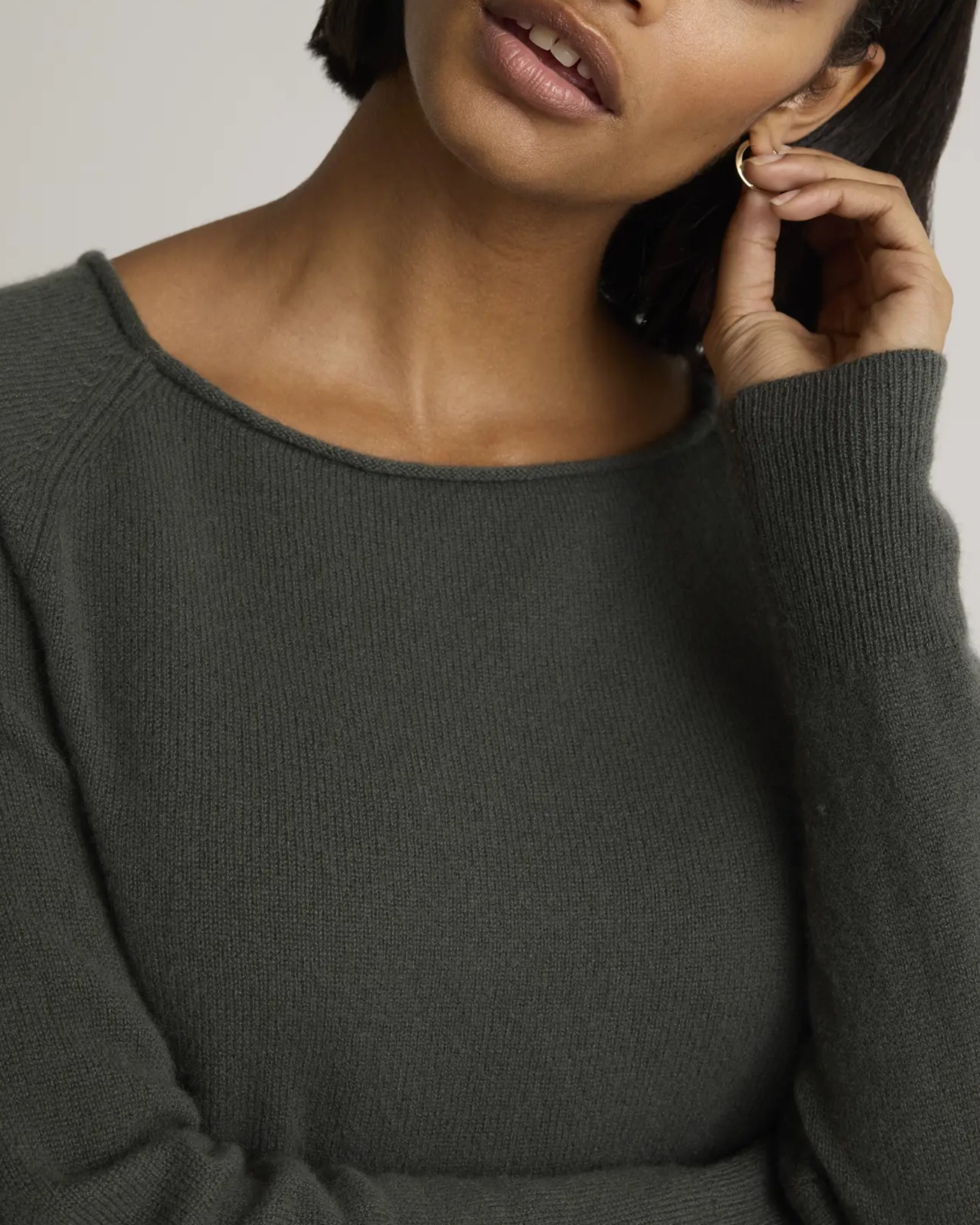 Off Shoulder Design Boatneck Sweater