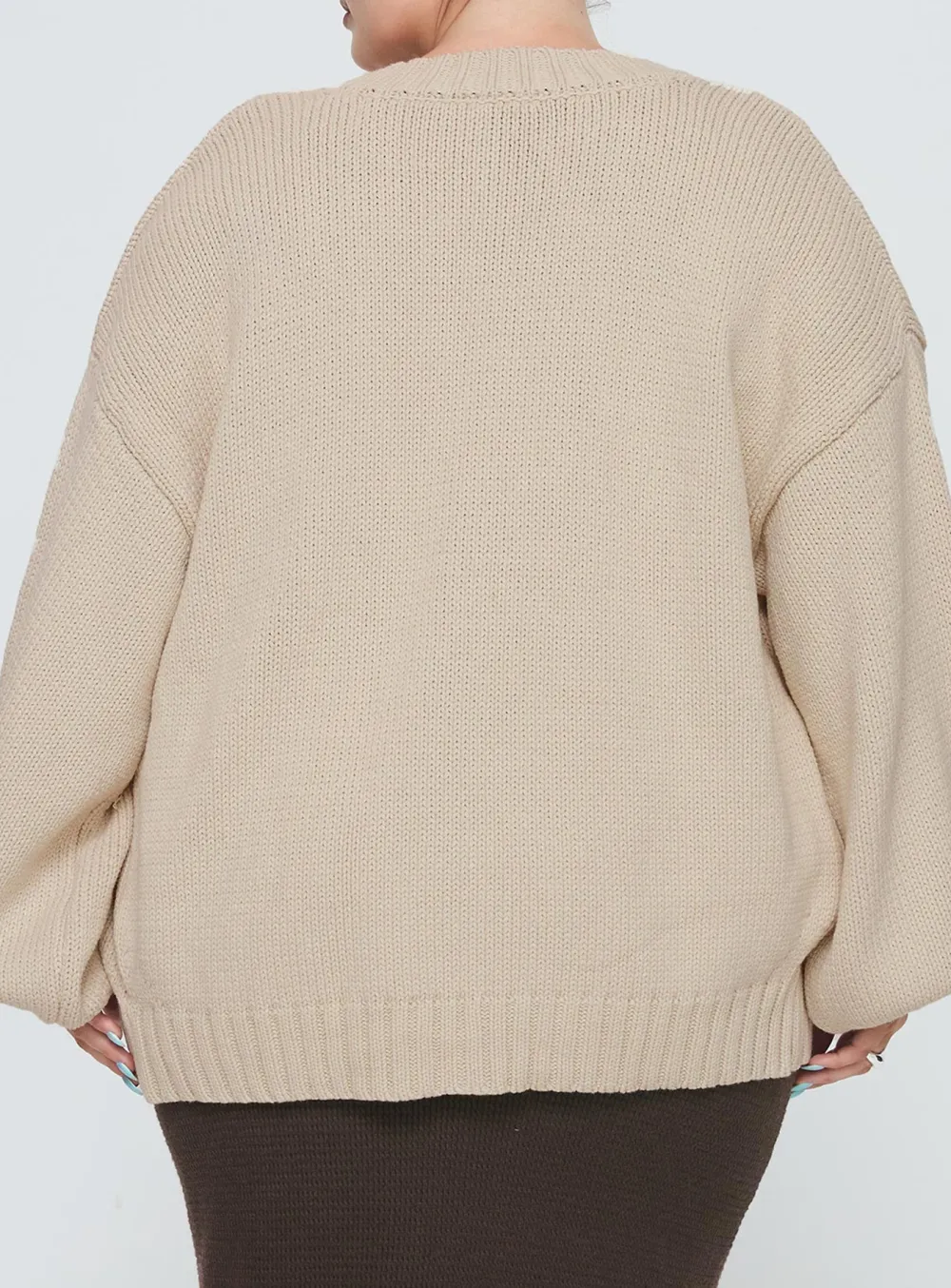 Edern Cardigan Cream Curve