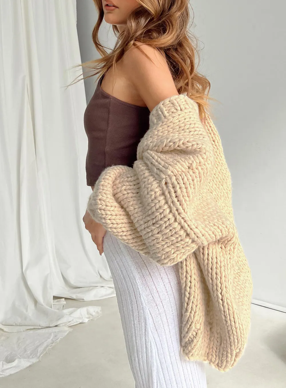 Lester Knit Cardigan Olive