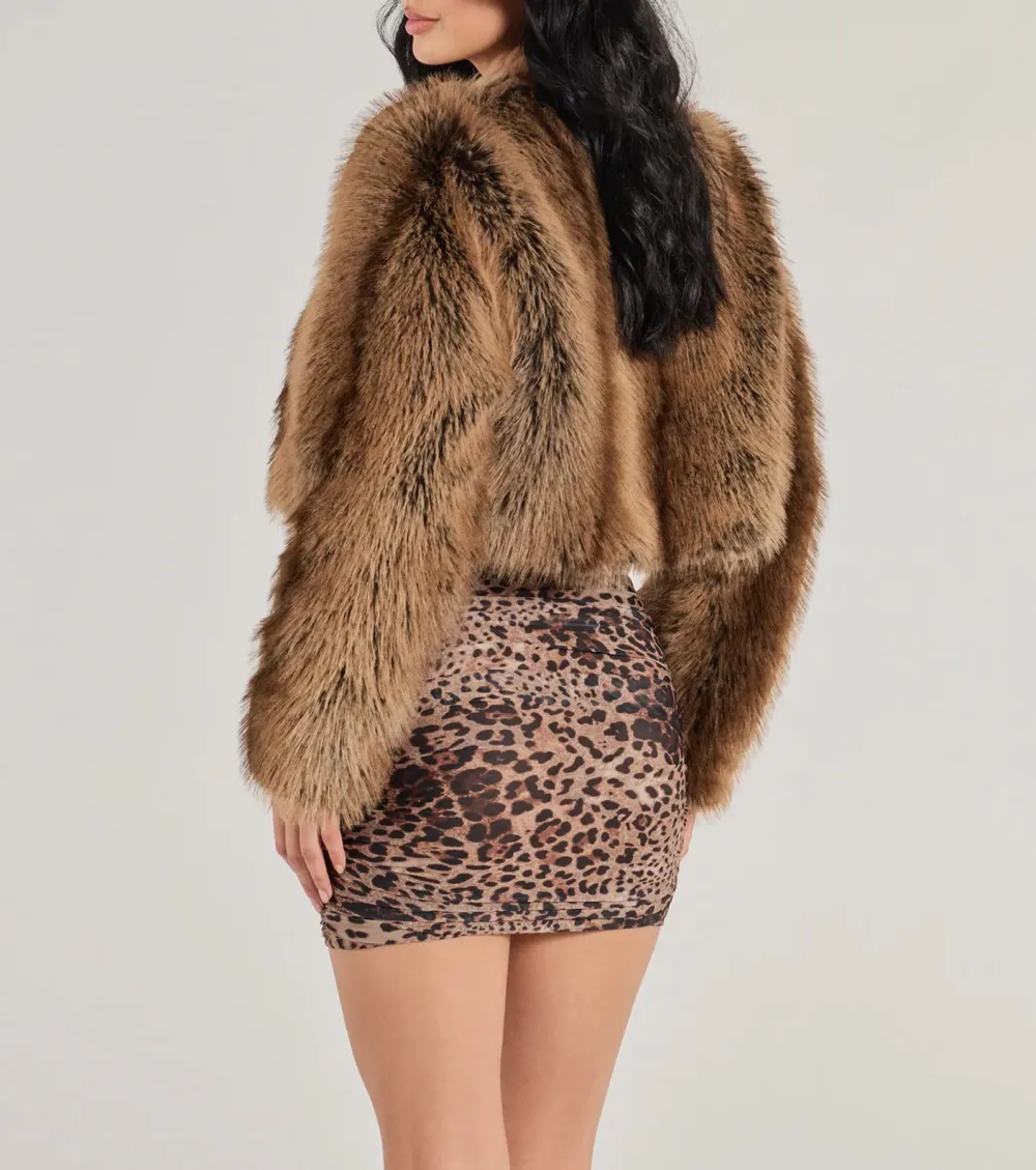 Untamed Luxe Cropped Faux Fur Jacket