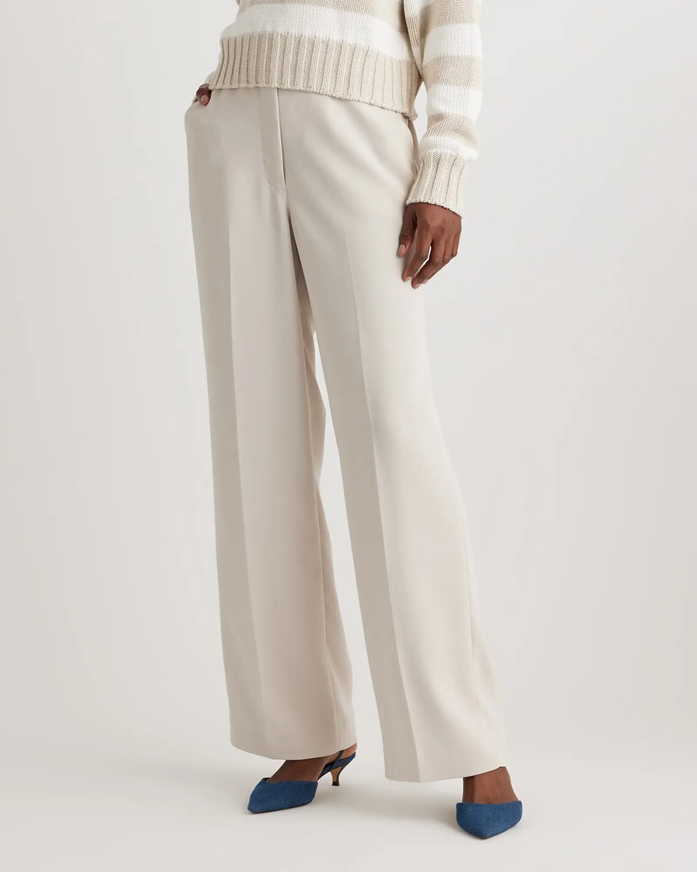 Stretch Crepe Classic Trouser Pants