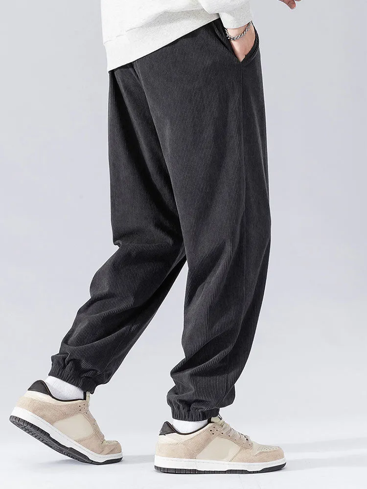 Drawstring Corduroy Joggers