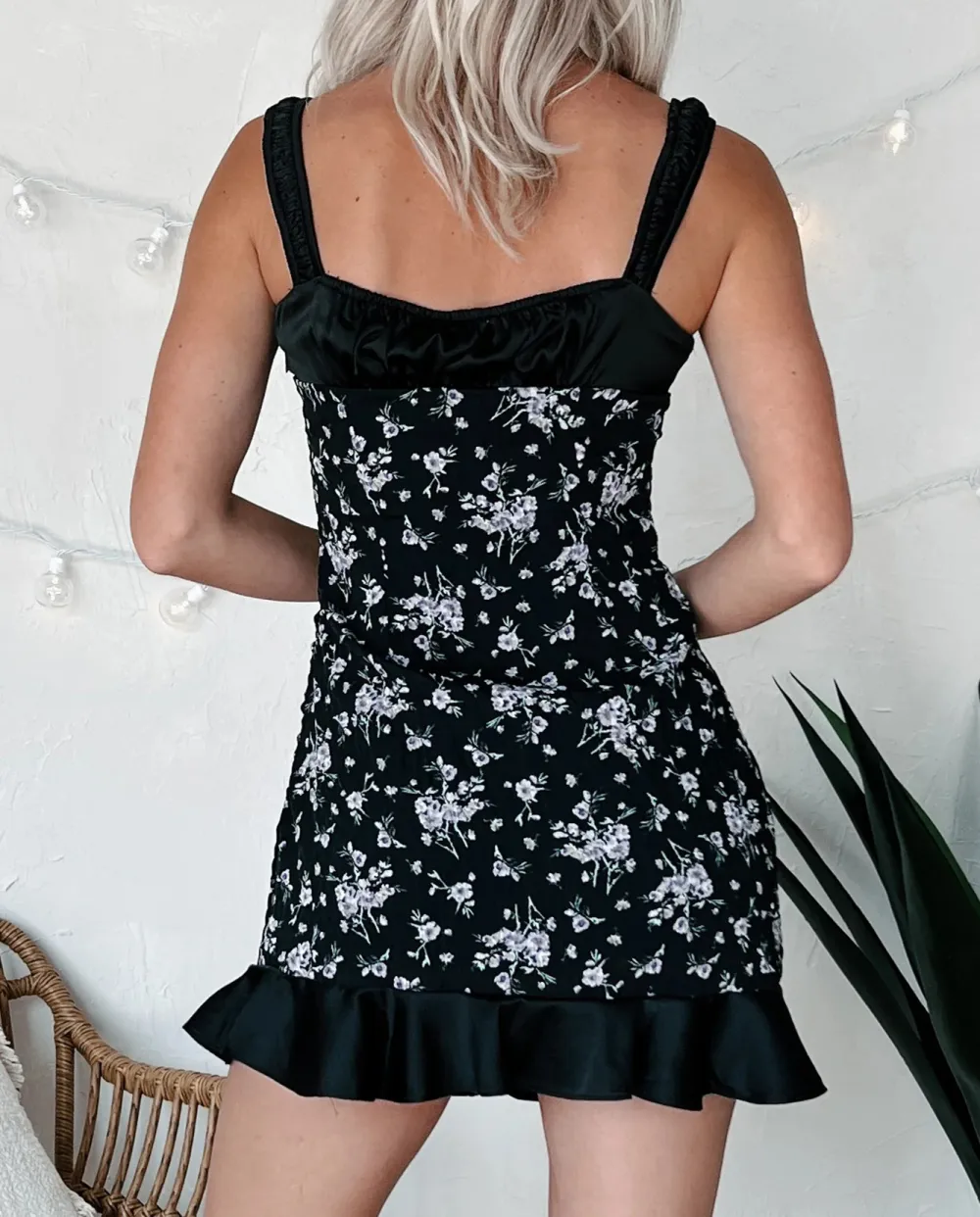 Happily Single Floral Mini Dress