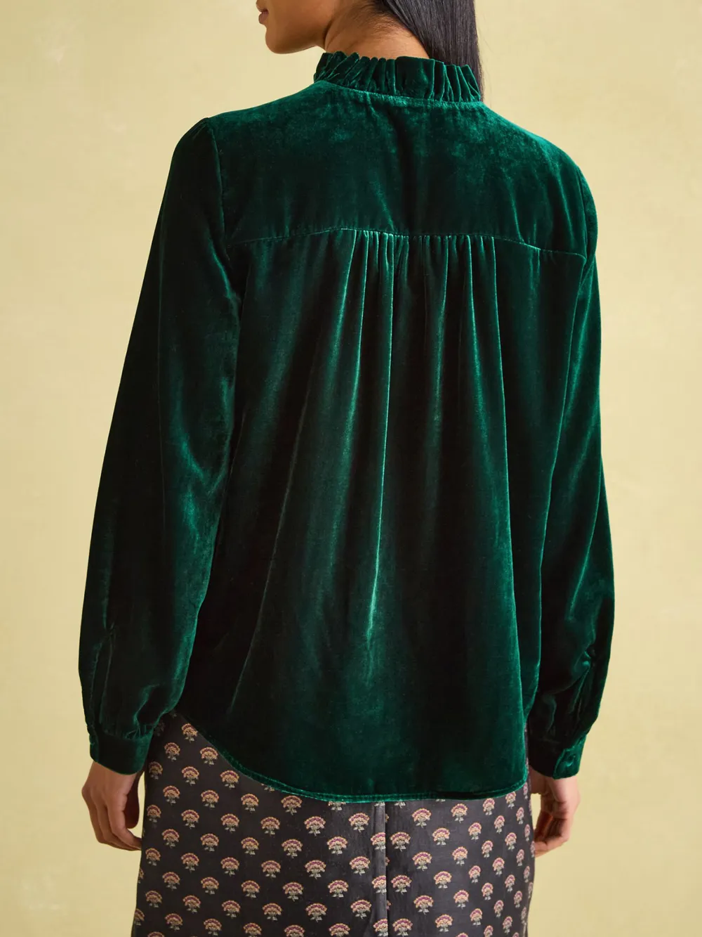 Melanie Green Velvet Blouse