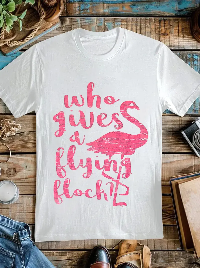 Who Gives a Flying Flock Flamingo Tee