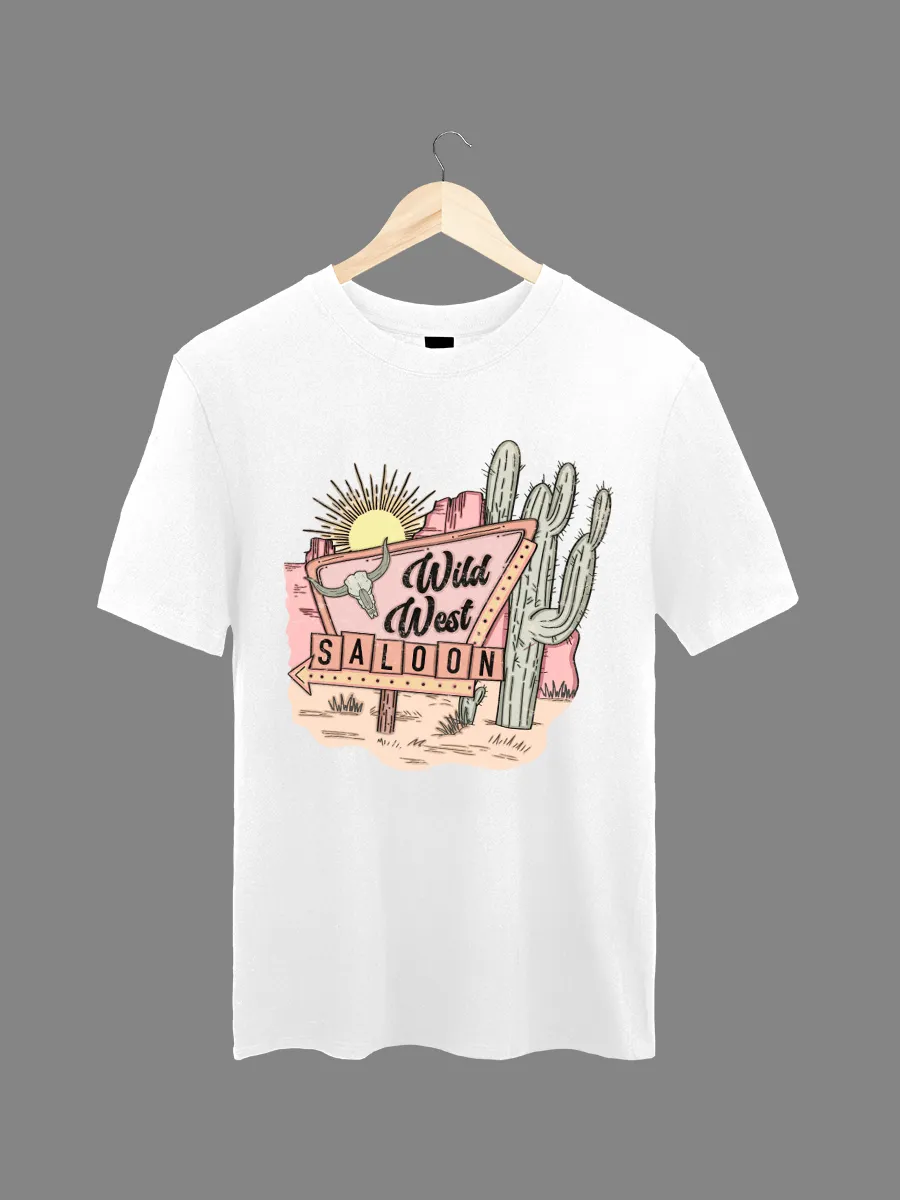 Western Wild West Saloon Cactus T-shirt