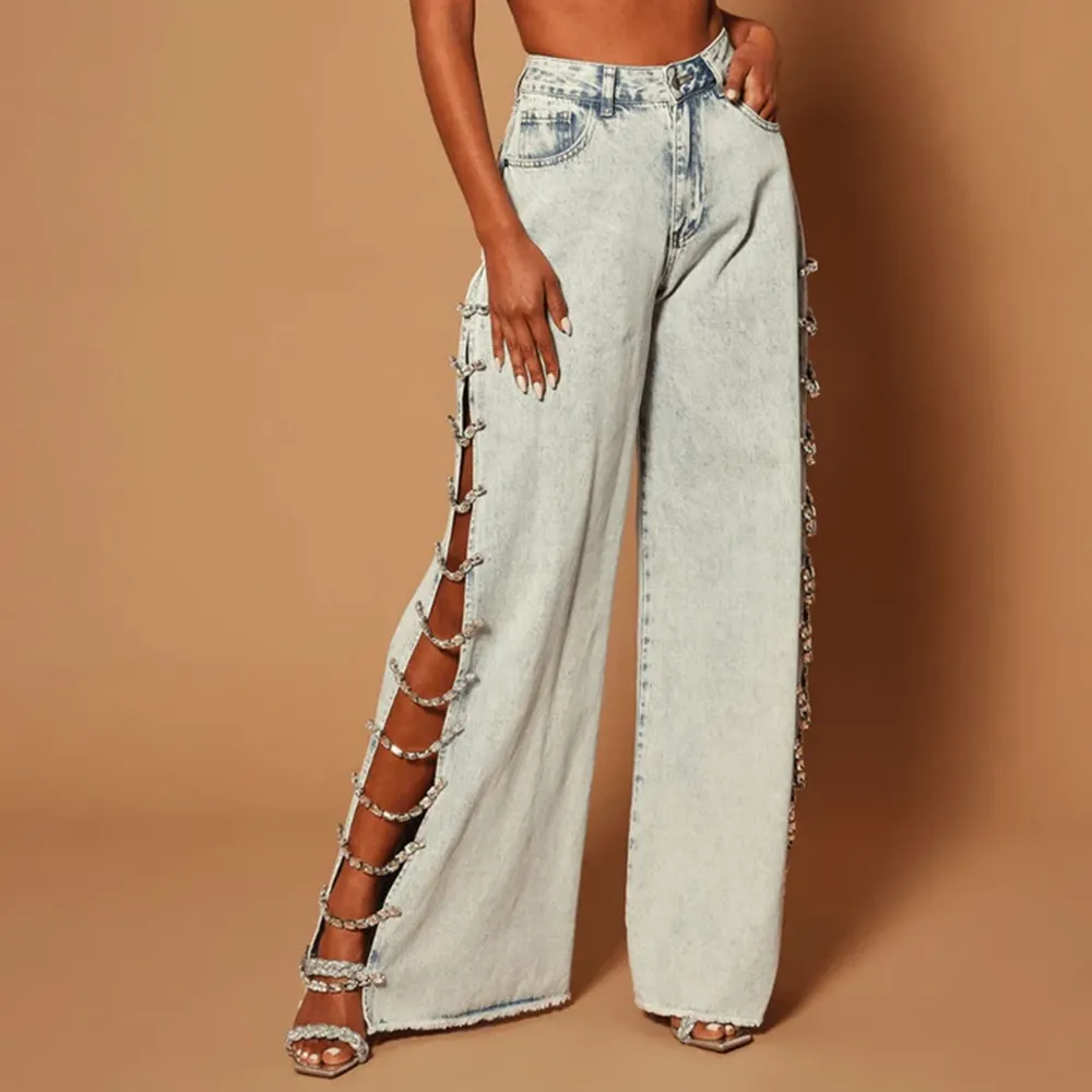 Euphoria Relaxed Diamond Embellished Jeans