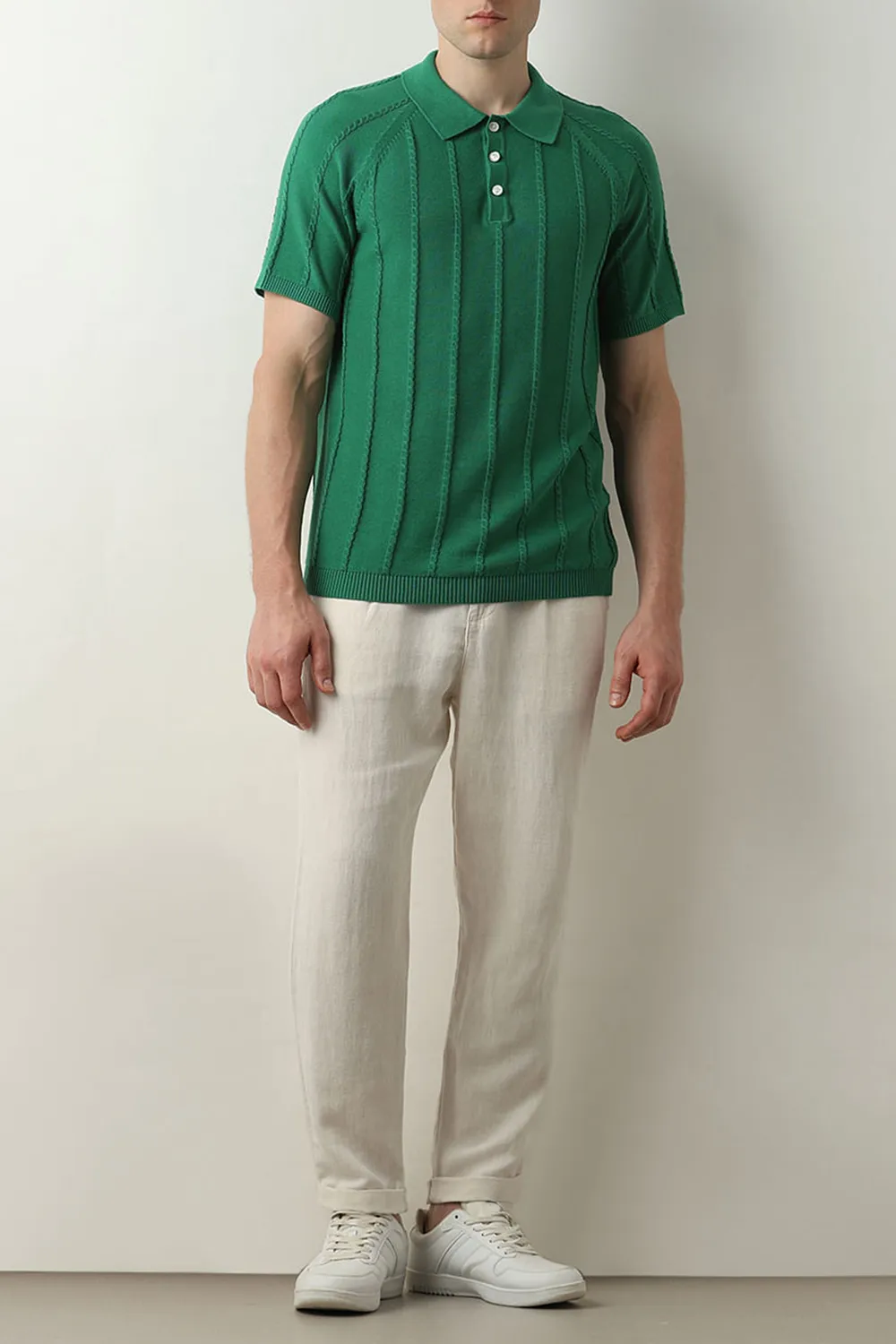 Green Organic Cotton Polo T-shirt