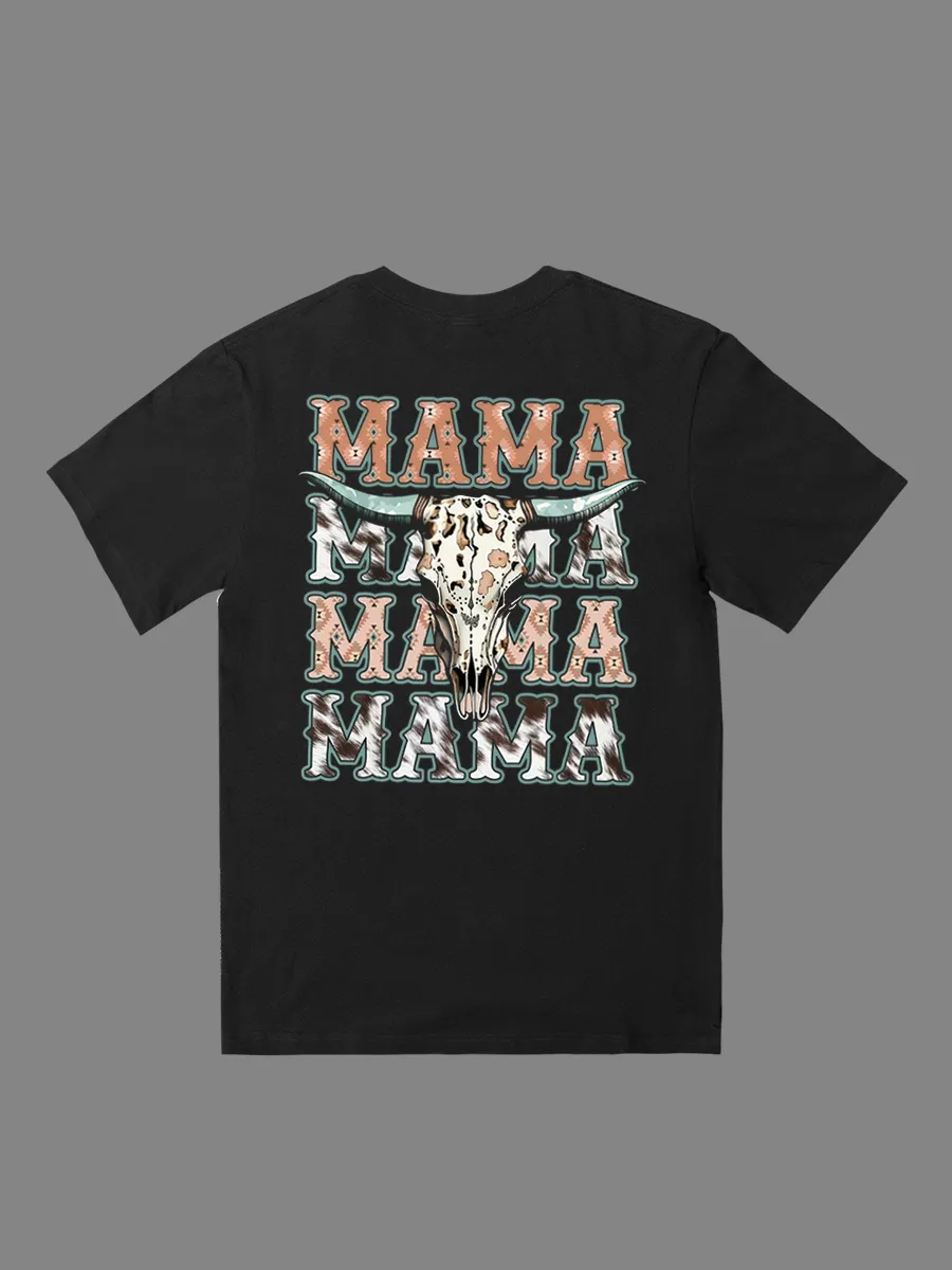 MAMA MAMA Western Pattern T-shirt