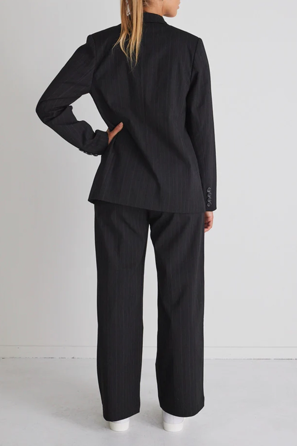 Officer Charcoal Pinstripe Double Breasted Blazer