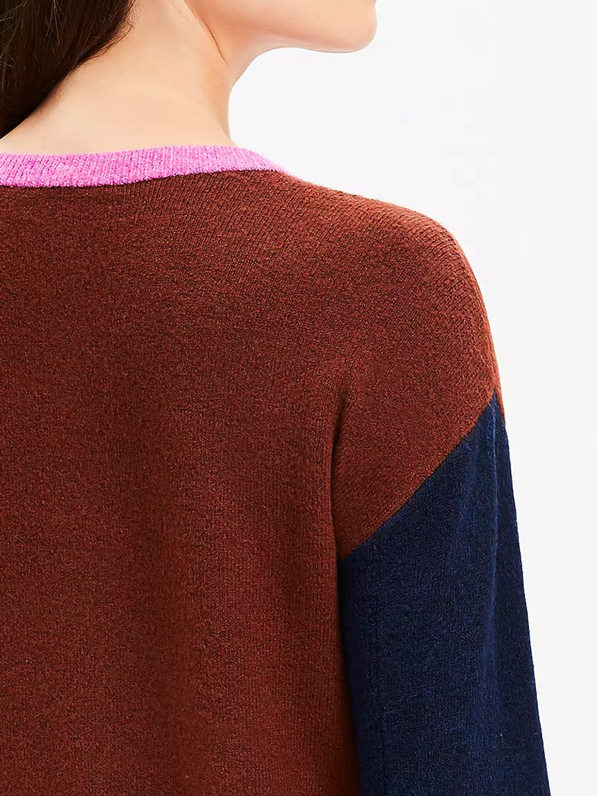 Petite Colorblock Ribtrim Flare Sleeve Sweater