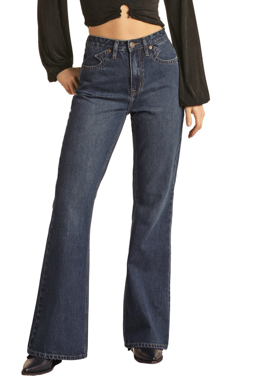 High Rise Bootcut Jeans Straight-leg pants